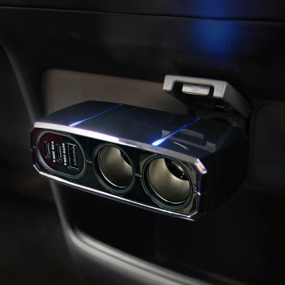 Kashimura雙孔電源插座+QC+2PD快充30W, , large