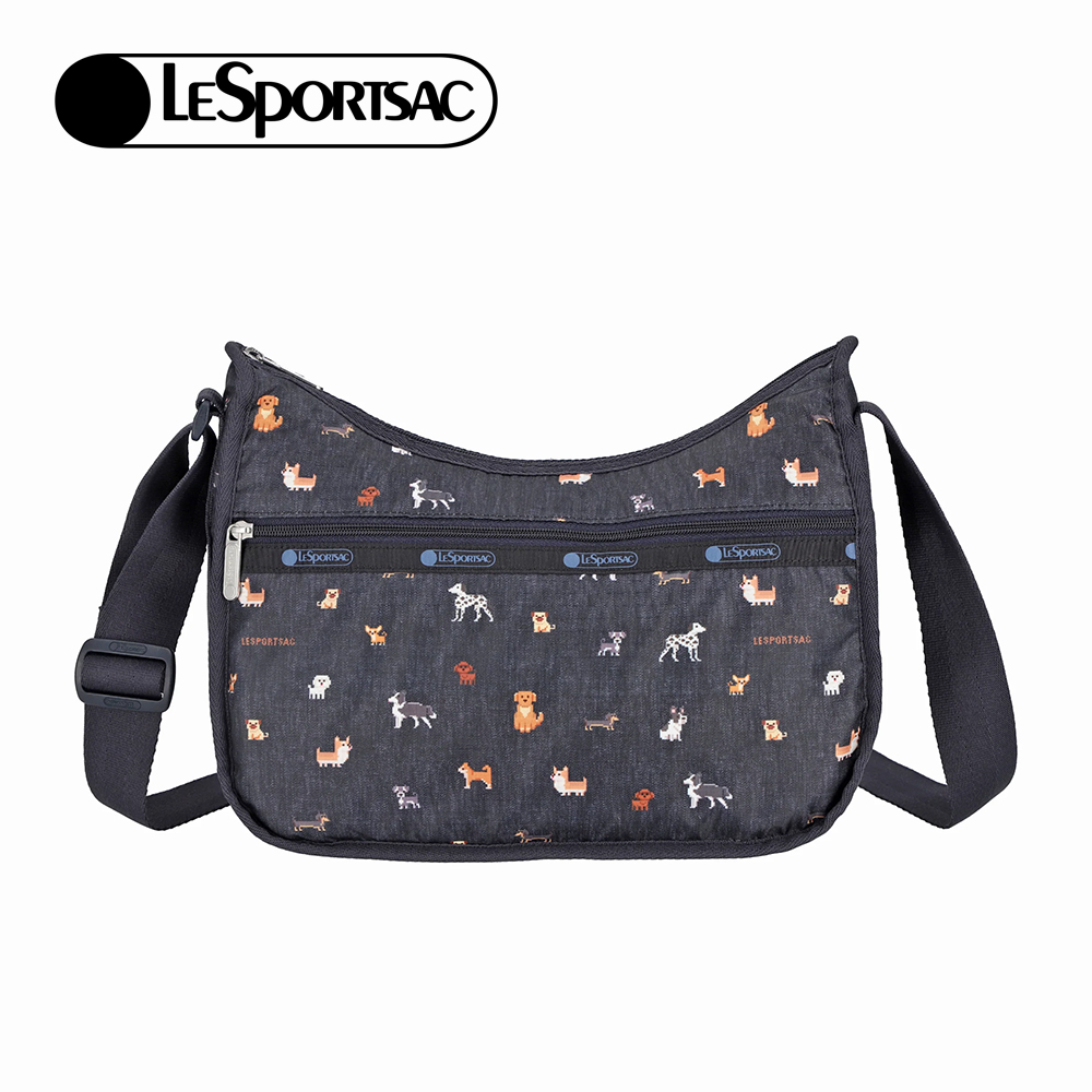 Lesportsac Classic Hobo 經典斜背包 側背包 旅用通勤包 送禮 禮物 推薦 女包(像素小狗), , large