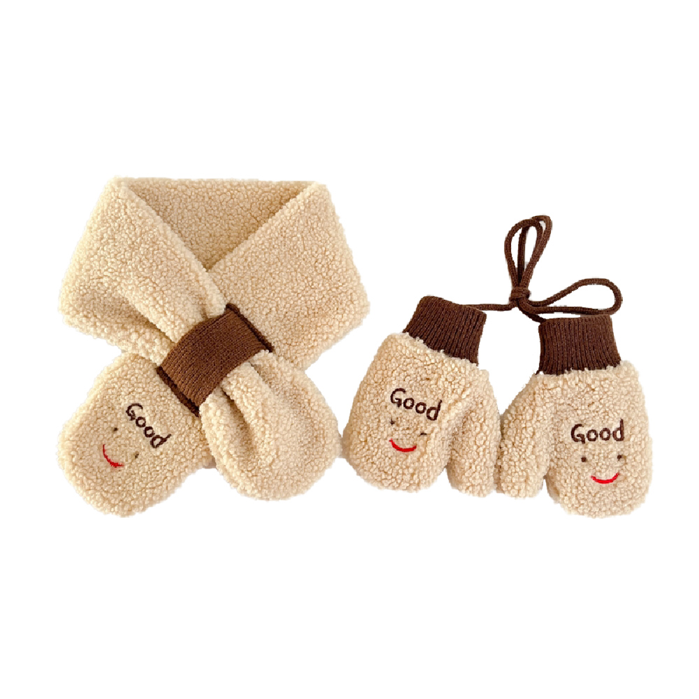 Kids Fleece Scarf & Gloves Set, , large