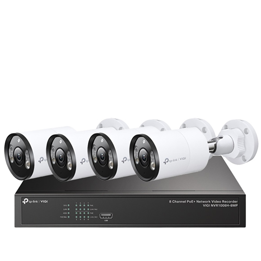 TP-LINK 昌運監視器組合 VIGI NVR1008H-8MP 8路主機+VIGI C345 全彩槍型網路攝影機*4, , large