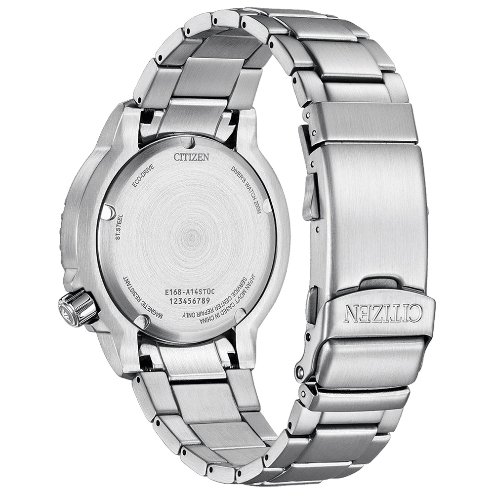 CITIZEN 星辰 PROMASTER MARINE 冰川藍 光動能200米潛水錶 BN0165-55L, , large
