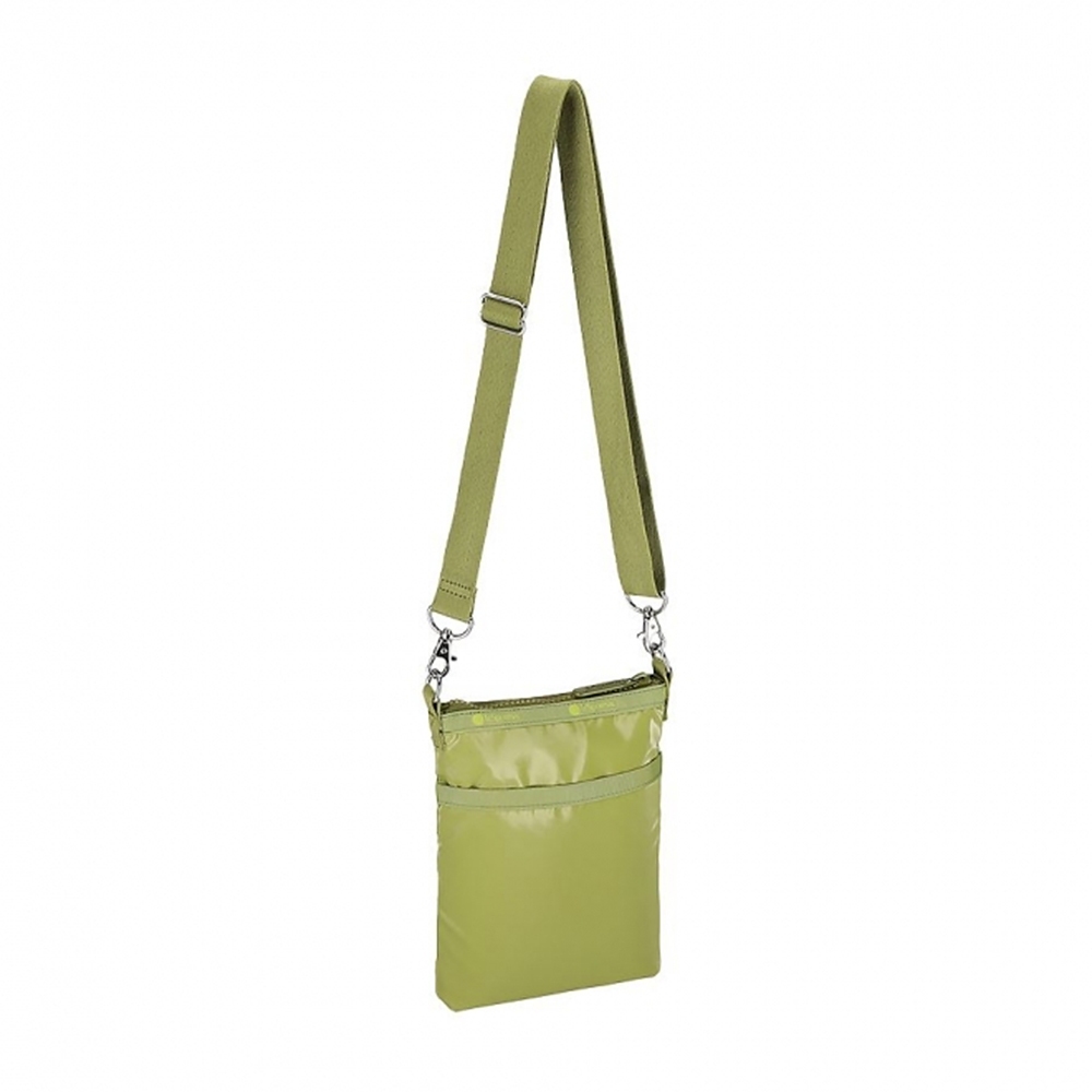 |快速出貨|Lesportsac 3 Zip Crossbody 三層拉鍊斜背包 手機包 送禮推薦-亮面橄欖綠, , large