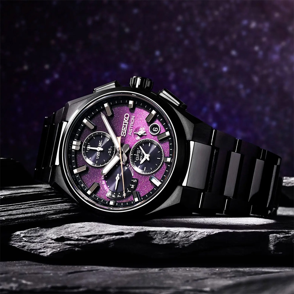 SEIKO精工 Astron 限量夜櫻 GPS鈦金屬太陽能計時手錶 SSH171J1/5X83-0AL0SD, , large
