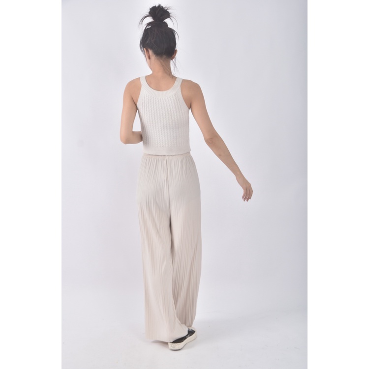 (M) healer韓牌高腰質感杏色長褲二手衣, , large