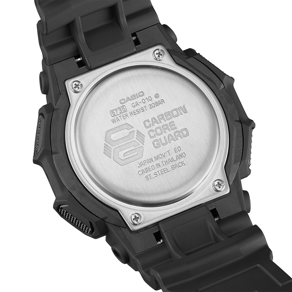 CASIO 卡西歐 G-SHOCK 10年電力雙顯手錶 學生錶 GA-010-1A, , large