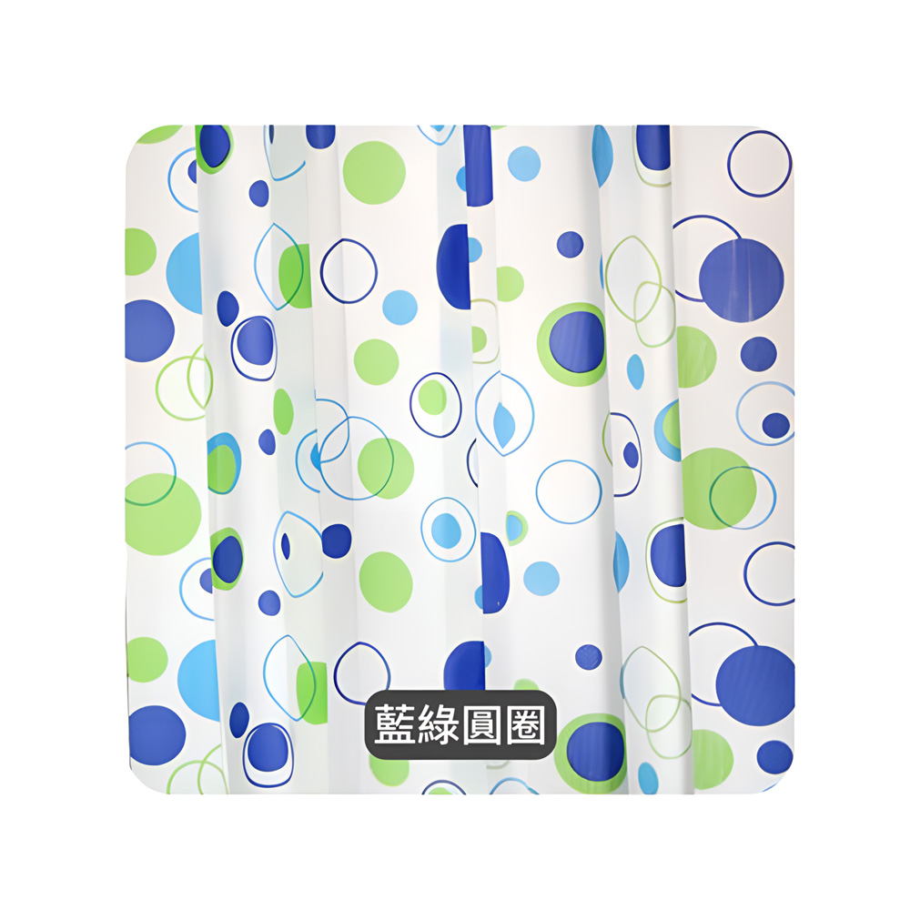 【上手家居】PEVA加厚防水浴簾-藍綠方格(浴室浴簾/防水簾/隔間簾/浴室簾/浴室拉簾/防霉浴簾/乾濕分離), , large