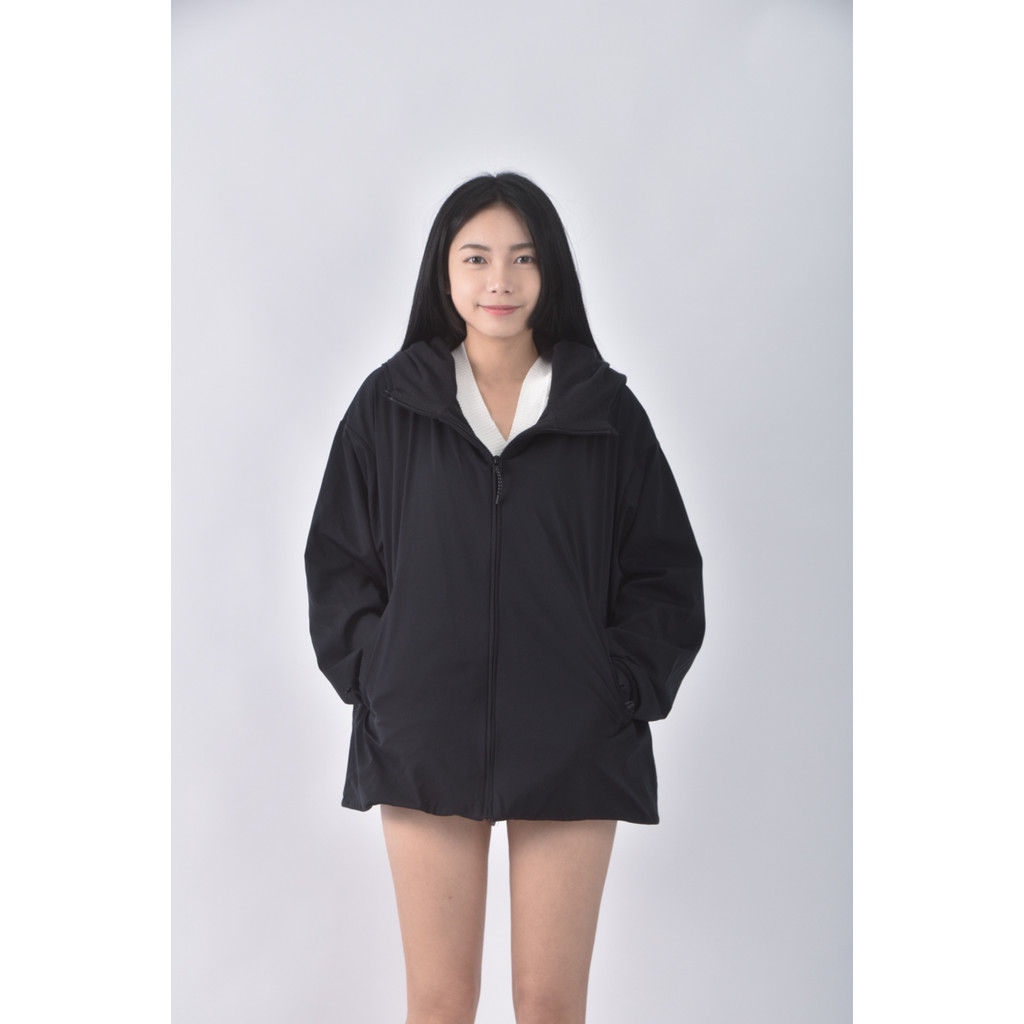 (2XL) uniqlo運動素面黑色外套二手衣
