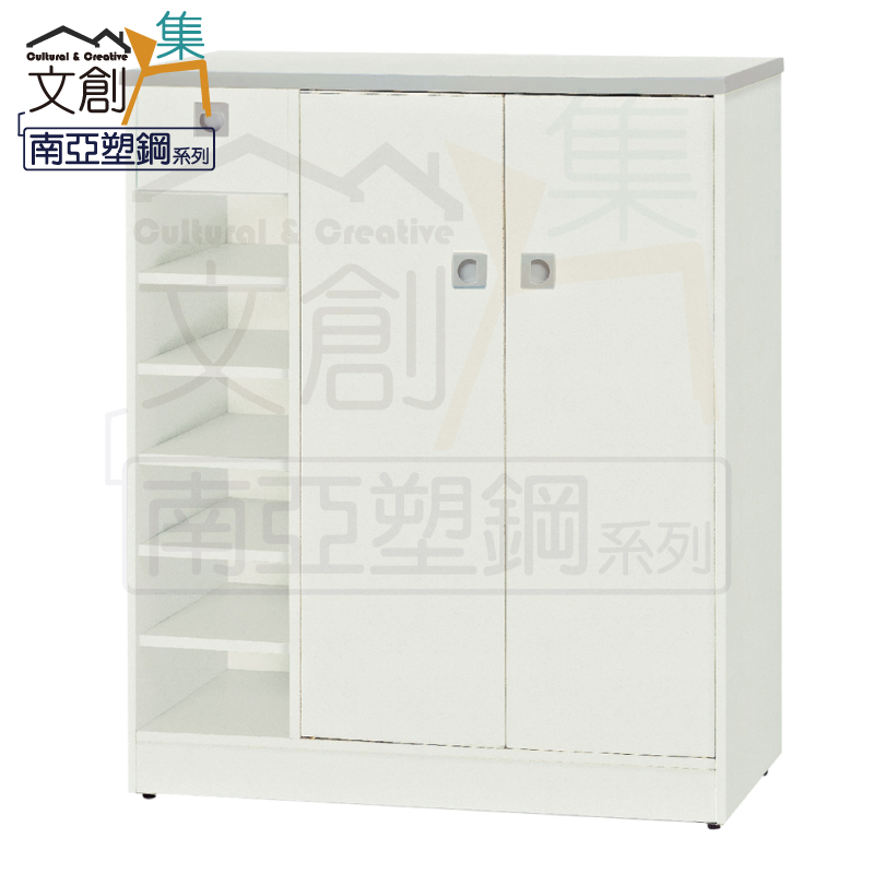 【文創集】雷凱 環保3尺南亞塑鋼開門單抽鞋櫃(客約商品), , large