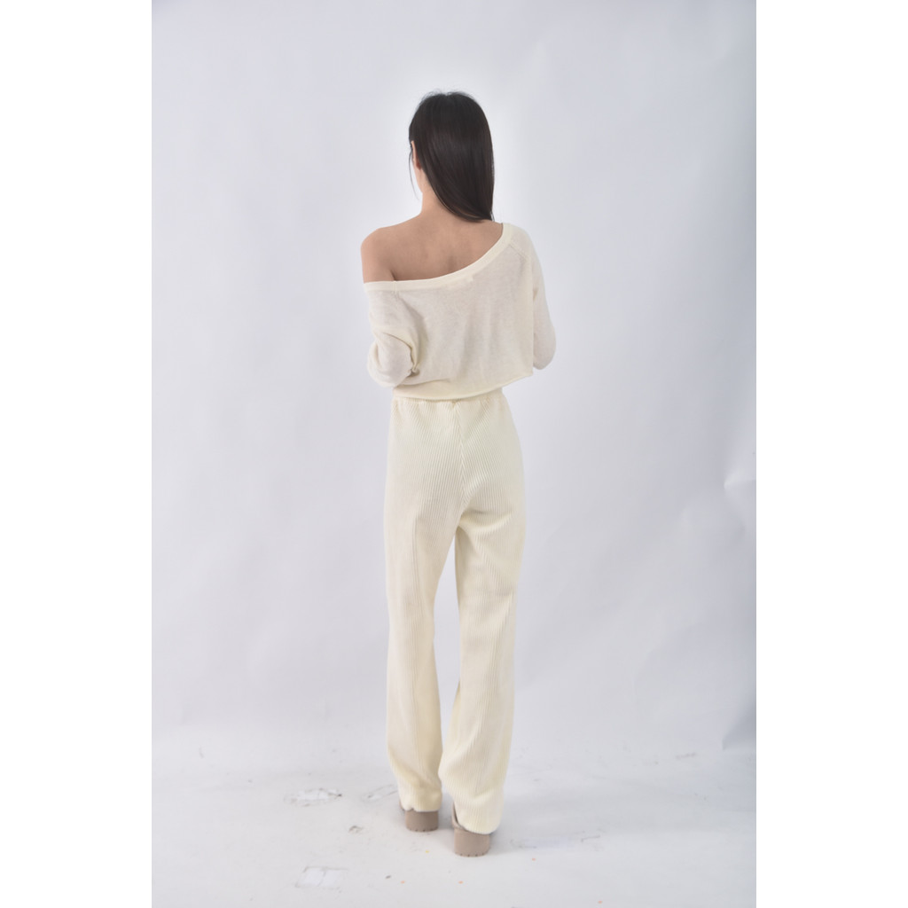 (F) approach韓牌高腰絨布白色長褲二手衣, , large