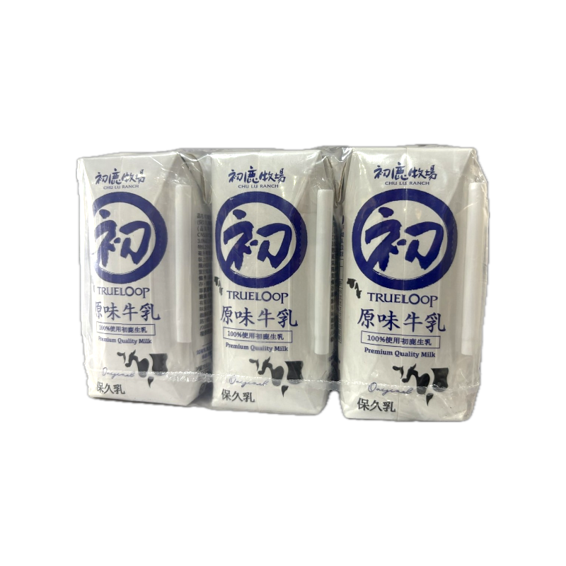 初鹿牧場原味牛乳(保久乳)200ml, , large