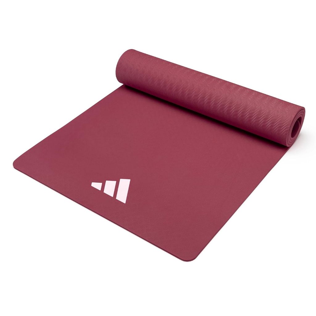 ADIDAS 輕量波紋瑜珈墊 8MM 瑜珈墊 運動墊 運動瑜珈 輕量化 ADYG-10100 【樂買網】, 10010SV 太空灰, large