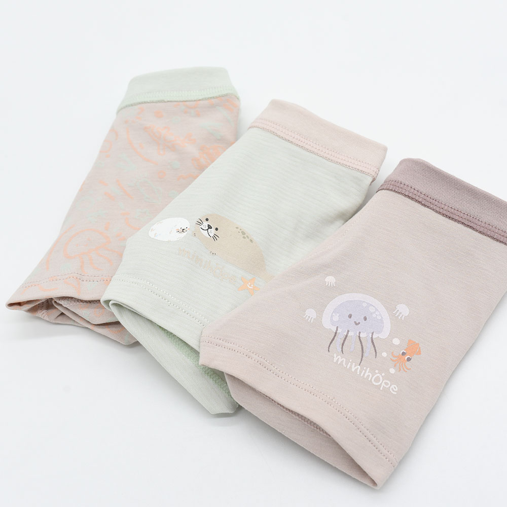 minihope美好的親子生活-沉靜海洋男童四角褲(3件組B)-XS, , large