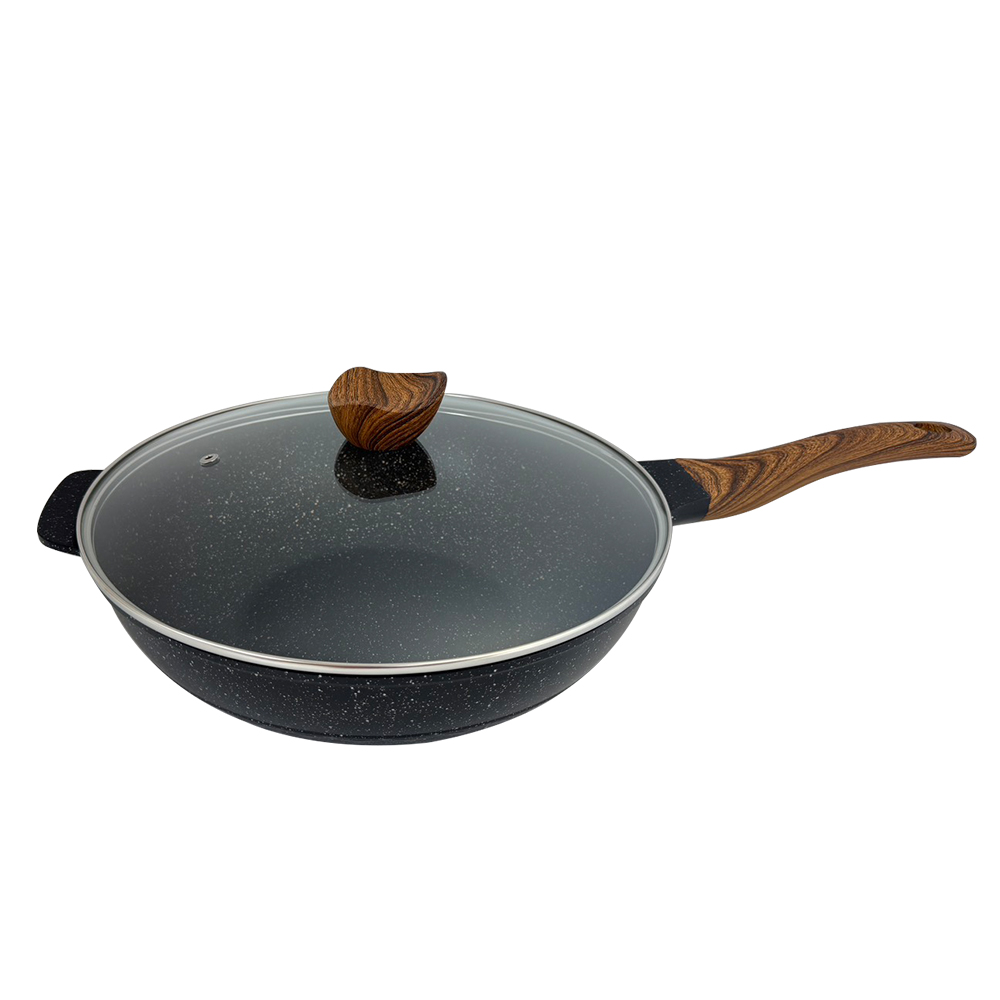 【lava cooking】台製32cm七層複合式合金不沾炒鍋(IH爐可用鍋/附鍋蓋/無塗層不沾鍋), , large