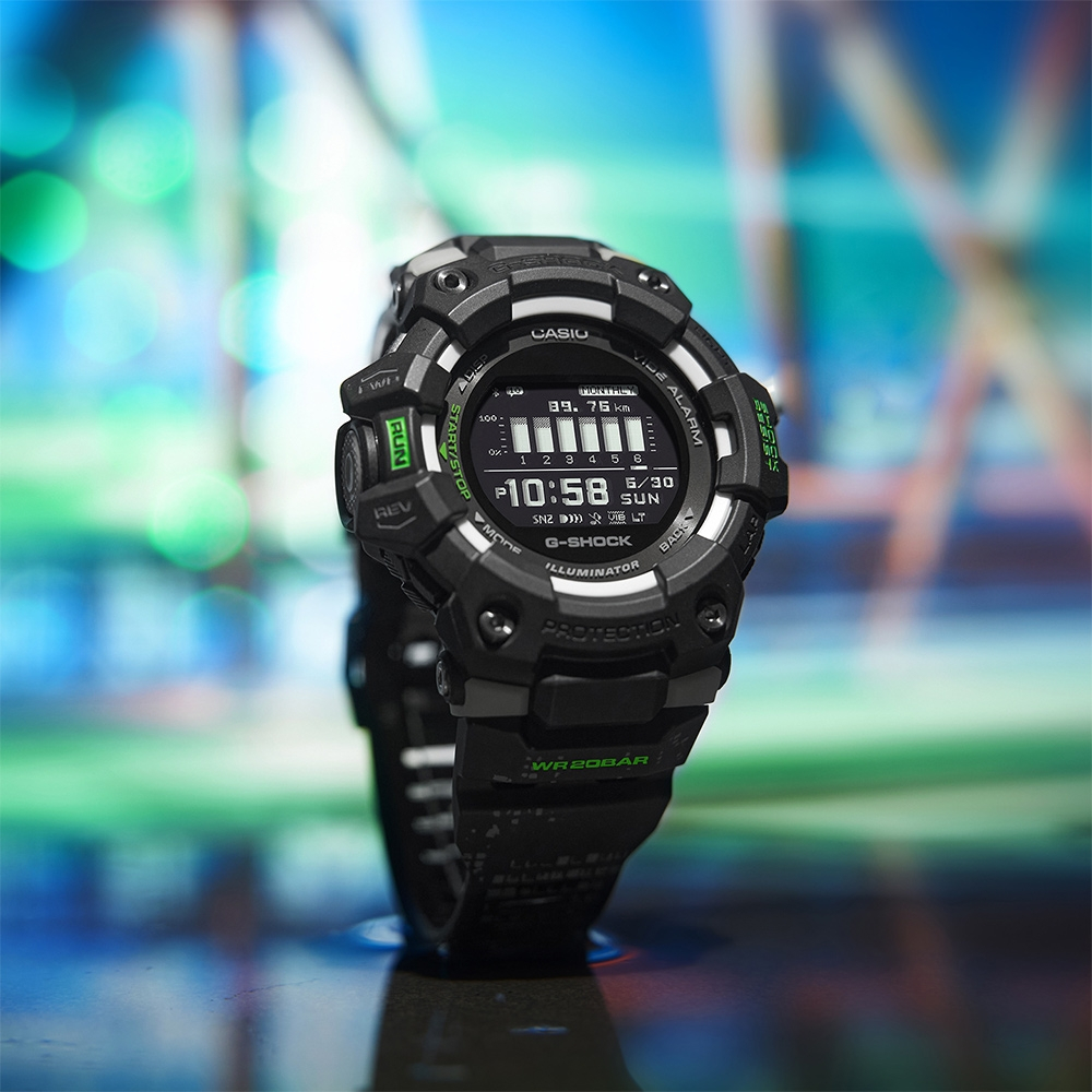 CASIO 卡西歐 G-SHOCK 夜光迷彩 城市夜景系列藍芽手錶 GBD-100LM-1, , large