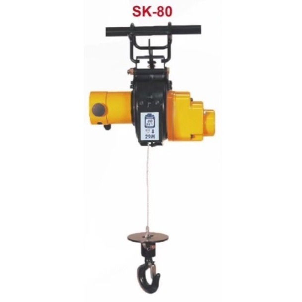 WIN五金 台灣製造 KIO基業牌 SK-300-110V 小金剛 電動吊車 捲揚機 高樓小吊車 快速捲揚機 吊猴 小乖乖 手拉吊車, , large