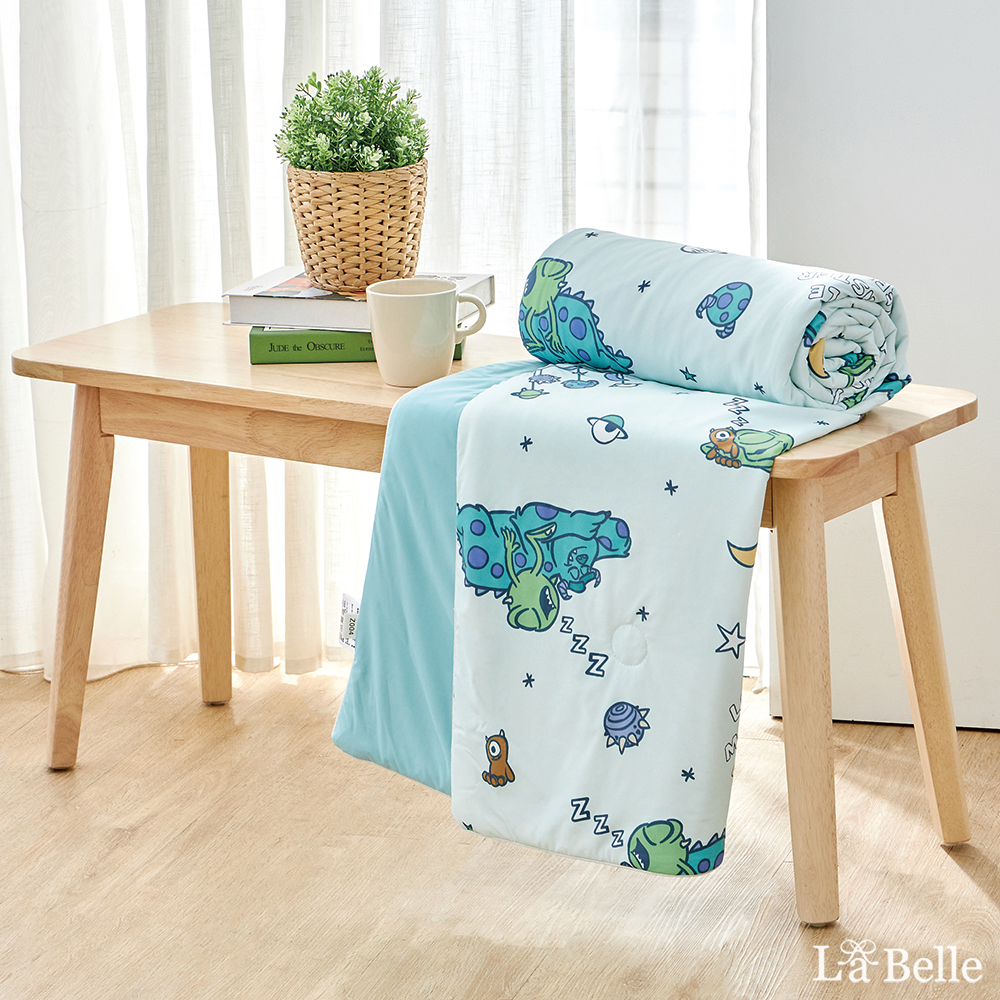 【Great Living 格蕾寢飾】義大利La Belle 迪士尼授權 眠綿冰升級2.0 玻尿酸抗菌涼感涼被 150x195cm-怪獸檸檬塔 怪獸電力公司, , large