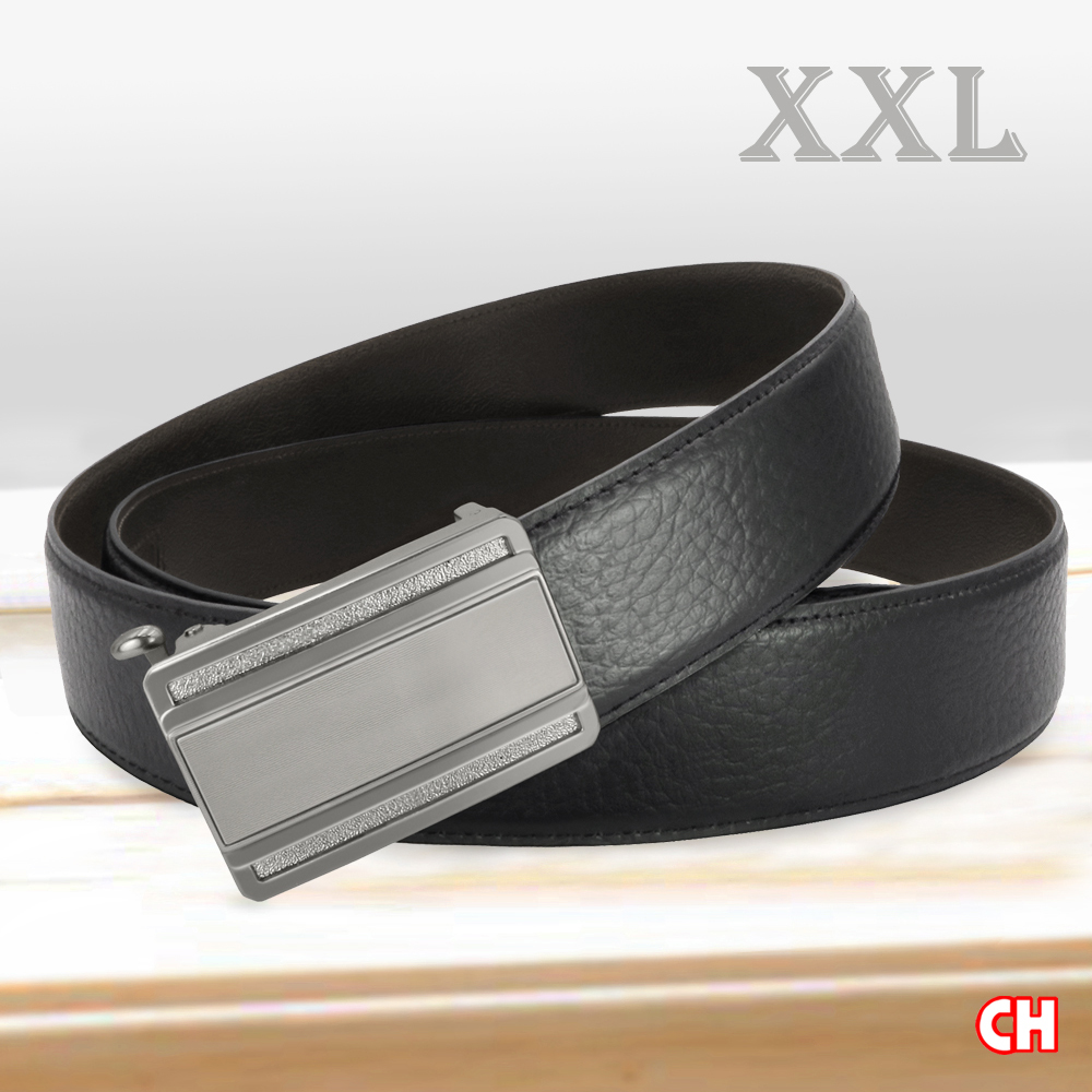【CH-BELT 銓丞皮帶】男加長皮帶 內穿式自動扣 免打孔 男皮帶腰帶(黑XXL), , large