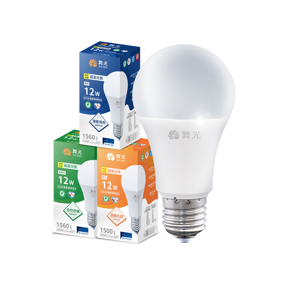 DanceLight Dance Light 10 Pack 12W LED Festival Mark Bulb Ring Mark Bulb E27 Full Voltage (Natural Light), , large