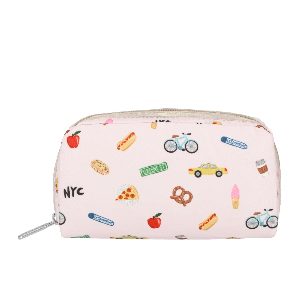 Lesportsac Rectangular Cosmetic 長形化妝包 收納包 女包(紐約城市插畫), , large