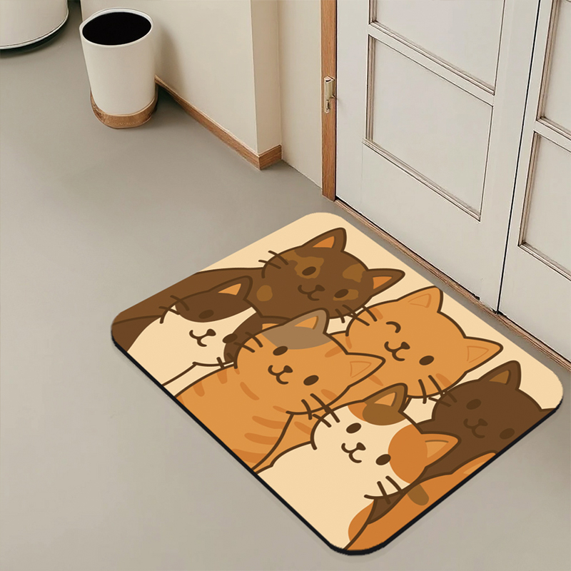 【Monster】 Soft Diatomaceous Earth Absorbent Mat &ndash; Nordic Animal Series (60x40cm) &ndash; Meow Squad, , large