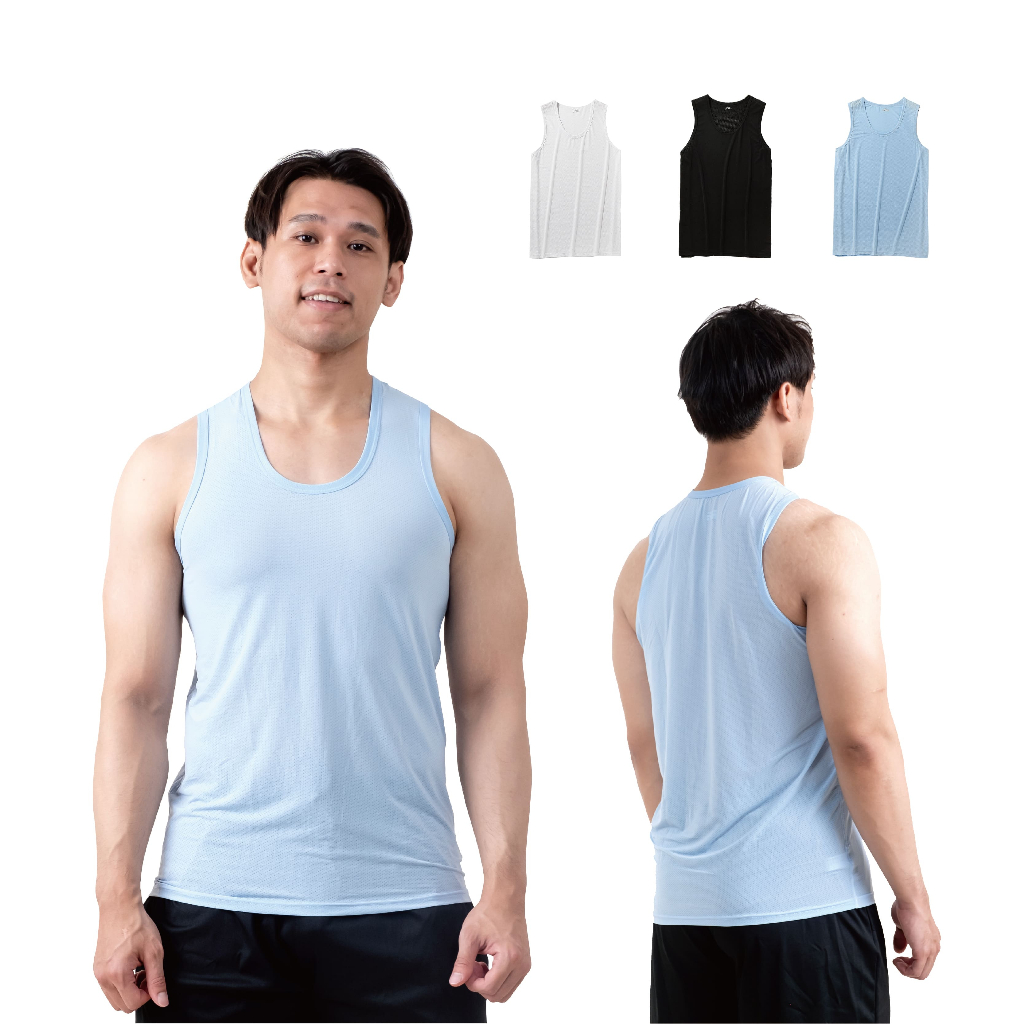 【AREX SPORT】AS-7458 男款加大碼 無袖背心 運動背心 涼感背心 高彈 吸排親膚  機能纖維 L-4L, , large
