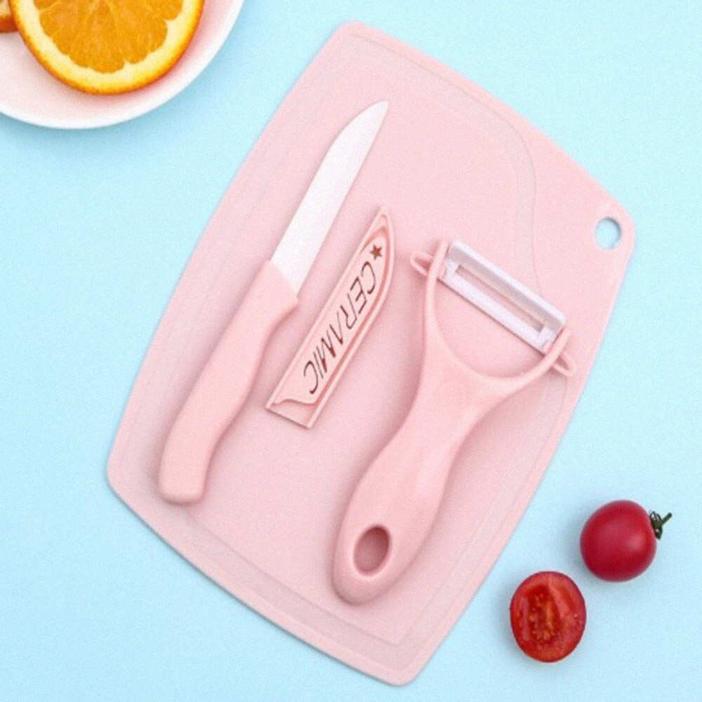 【Chuang Yi】Ceramic Fruit Knife Three-Piece Set, , large