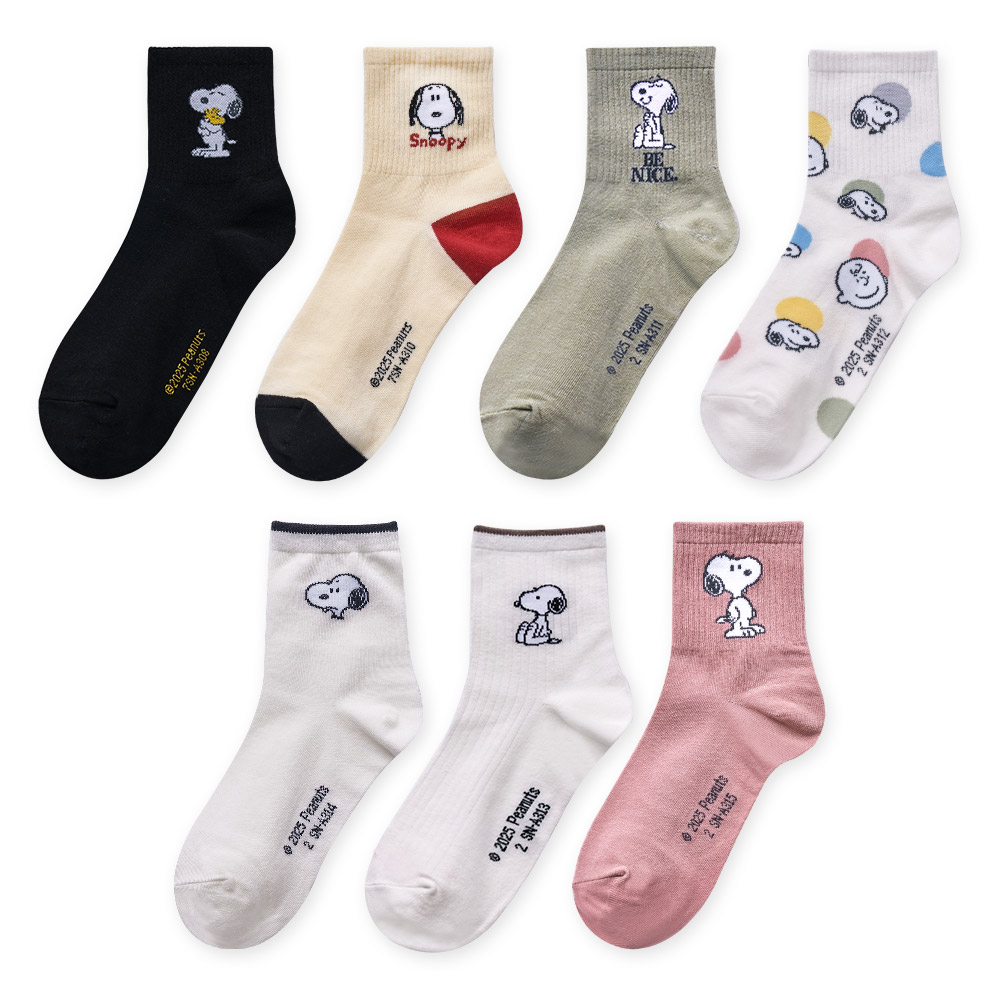 (多款)SNOOPY史奴比長襪 台製棉襪【旺達棉品】SN-A308, , large