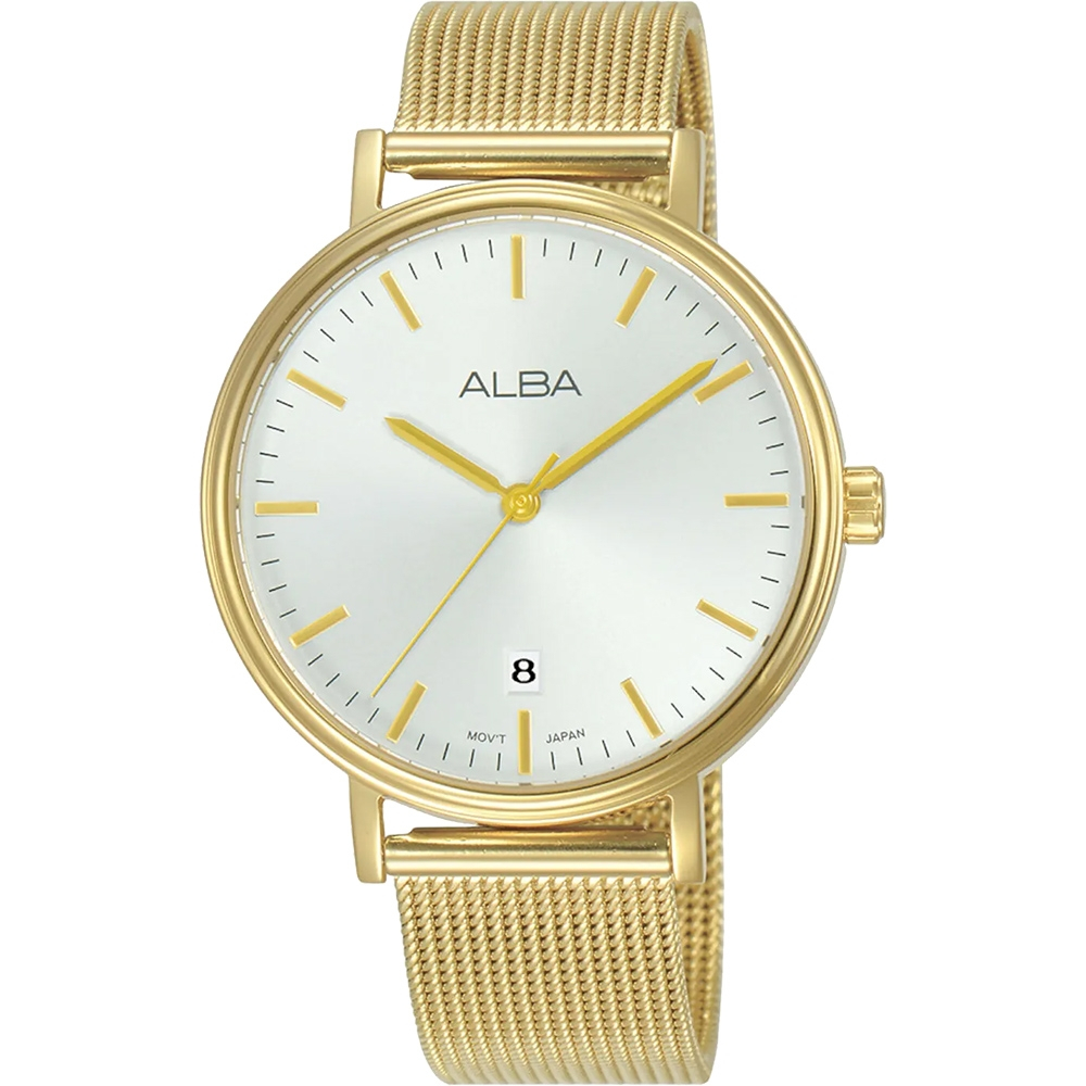 ALBA 雅柏 都會時尚大三針米蘭帶女錶-36mm AG8N80X1/VJ32-X342K