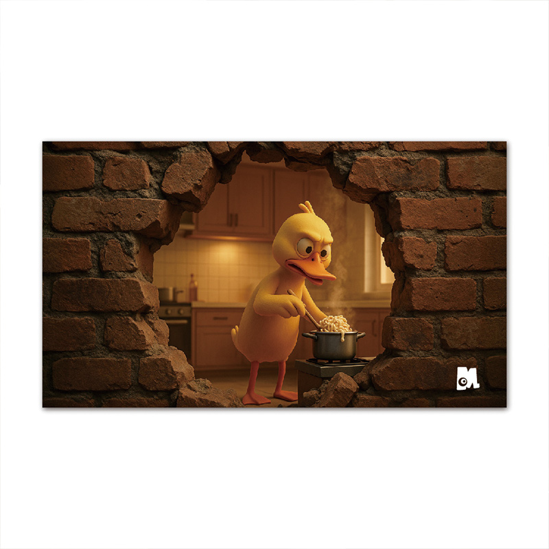 【Monster】 3D Scene Desk Mat (60x34cm) &ndash; Angry Duck, , large