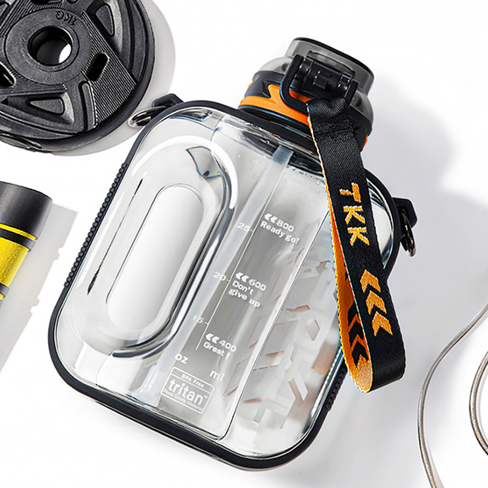 【TKK】美國進口Tritan邁噸系列 手提+背帶 直飲+吸管大容量 運動水壺1000ML(附背帶)-任選色, , large