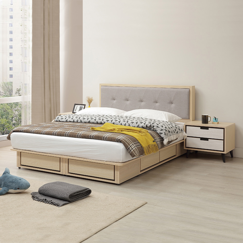 【唯熙傢俱】雷莎原木色6尺床頭片, , large