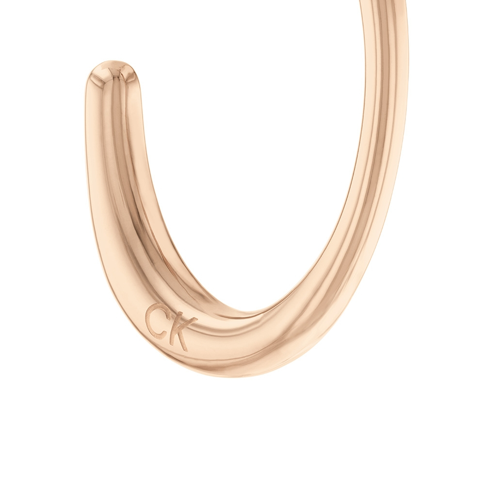 Calvin Klein CK Organic Shapes 玫瑰金耳環 送禮推薦 35000348, , large