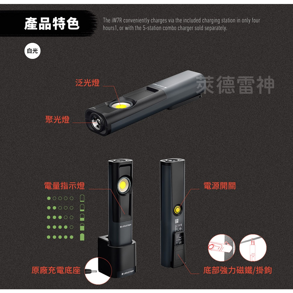 【德國Ledlenser】iW7R專業充電式工作燈, , large
