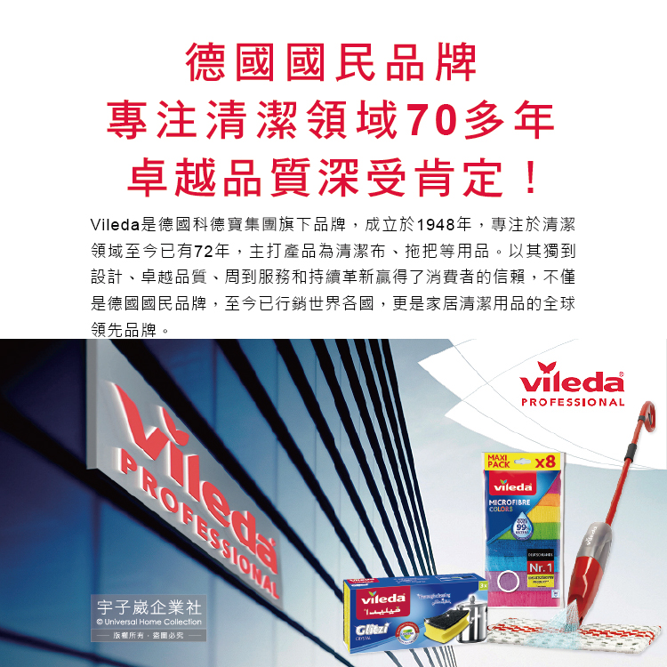 [日日好物]德國Vileda-廚房乾濕兩用去油吸水抹布30x30cm彩色版8入/袋(居家清潔多用途紙巾魔布,強效全能超細纖維抹布,速乾衛生巾,餐桌清潔布,擦拭巾), , large