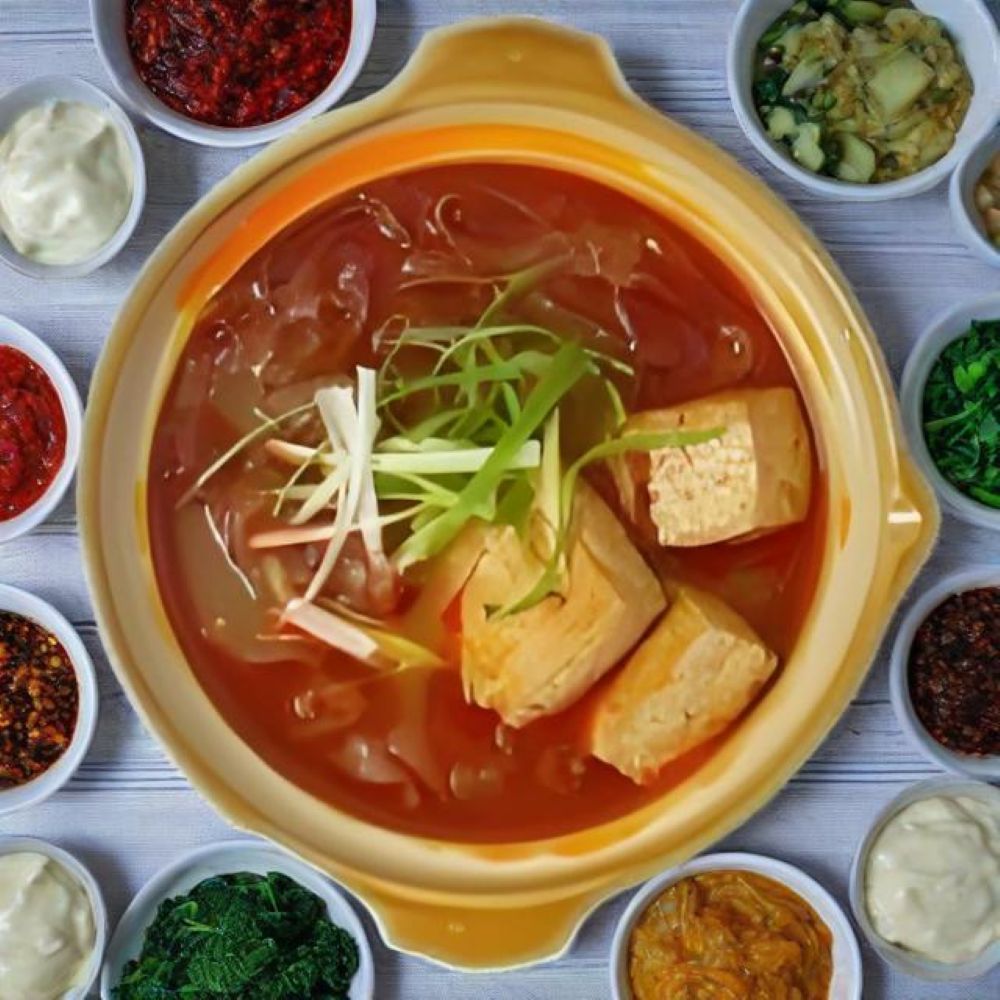 Spicy Duck Blood Tofu Noodles, , large