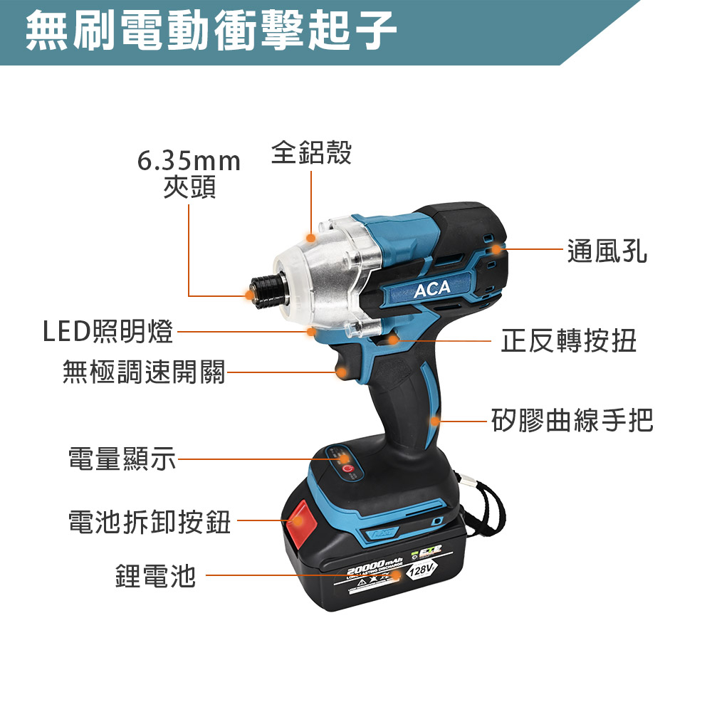 台灣現貨！無刷電動衝擊起子 沖擊起子機 大扭力 手持 電動 螺絲 鋰電 多功能充電式, , large