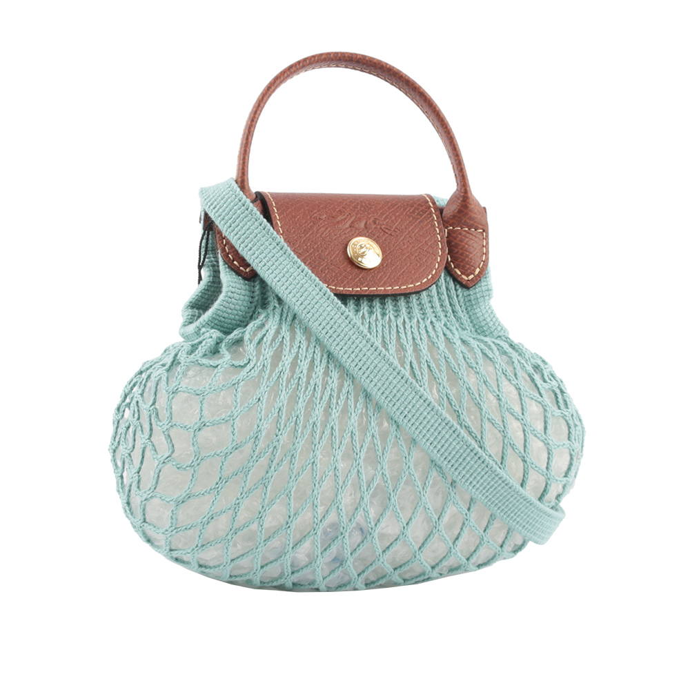 LONGCHAMP XS號 LE PLIAGE FILET 二用漁網包/潟湖藍, , large