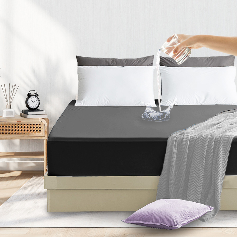 Made in Taiwan &ndash; Buy One Get One Free &ndash; Medical-Grade Silver Ion 100% Waterproof Fitted Mattress Protector with Matching Pillowcase, , large