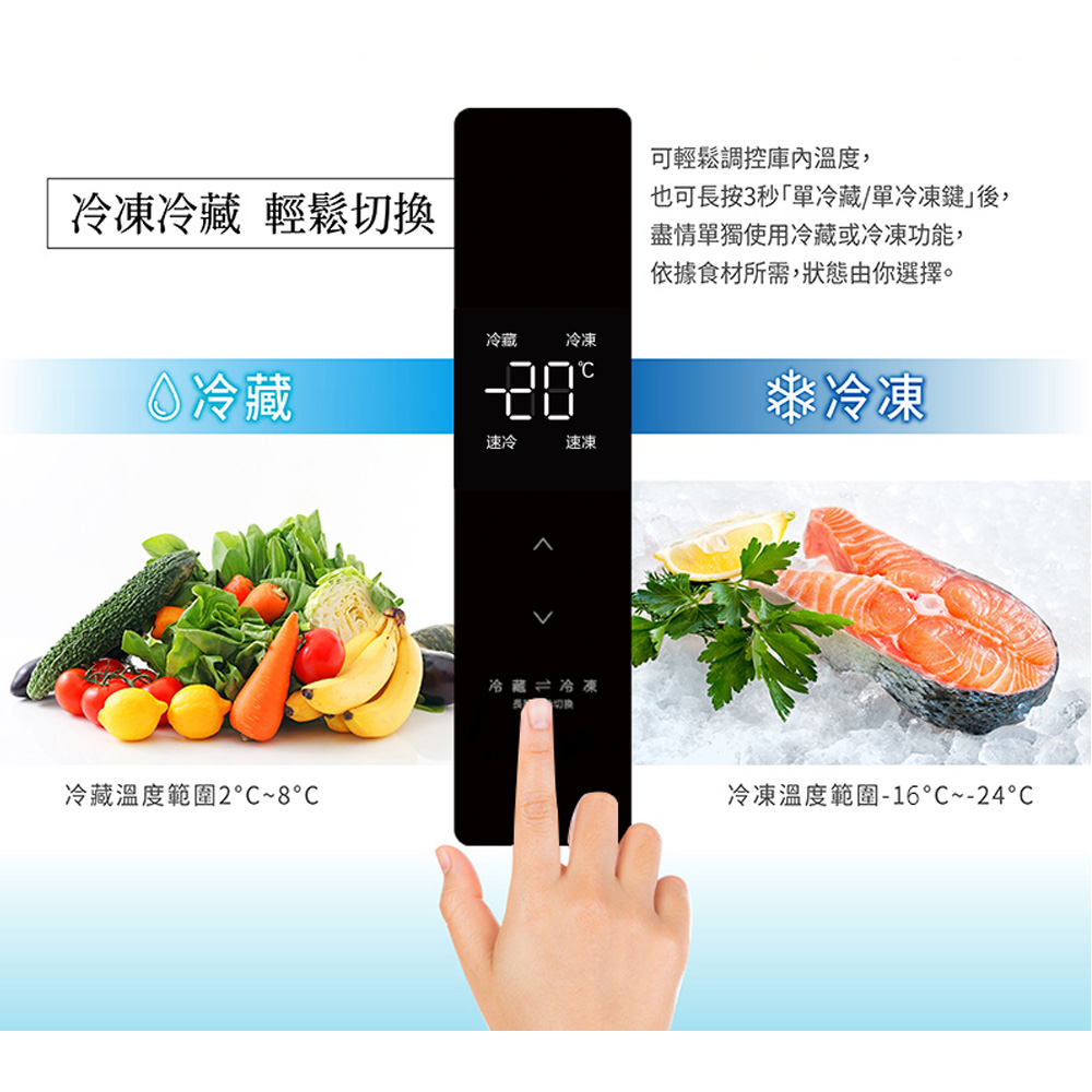 SANLUX Taiwan Sanyo 250L Inverter Frost-Free Upright Freezer SCR-V250F, , large