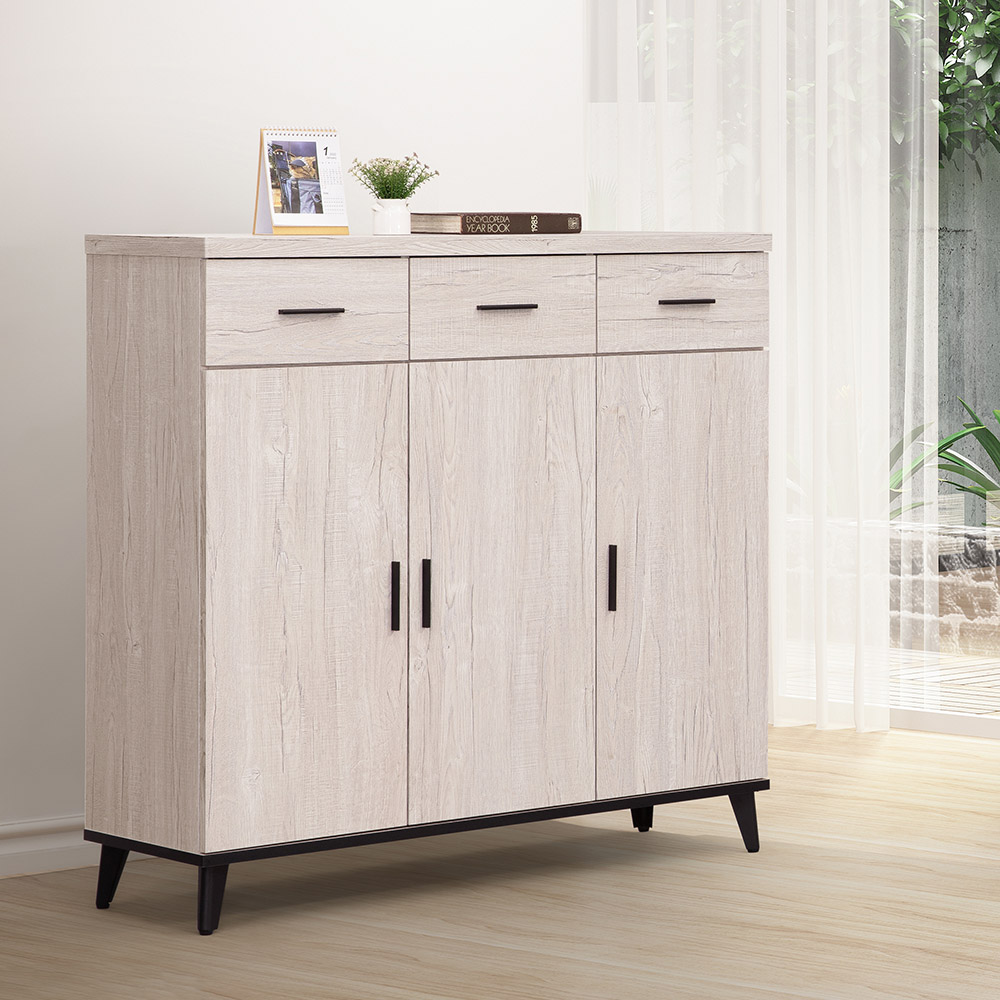 【唯熙傢俱】凱熙橡木白4尺鞋櫃, , large