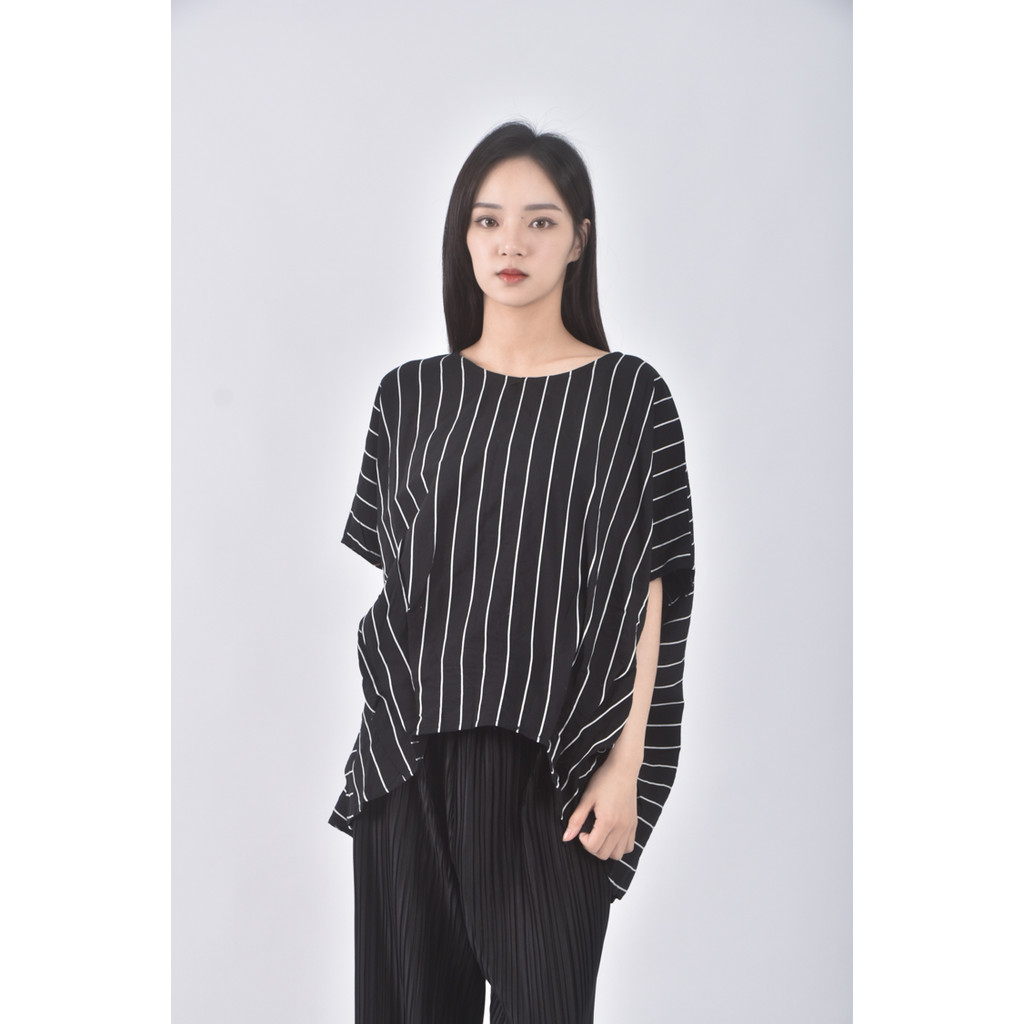 (F) ep條紋黑色上衣二手衣, , large