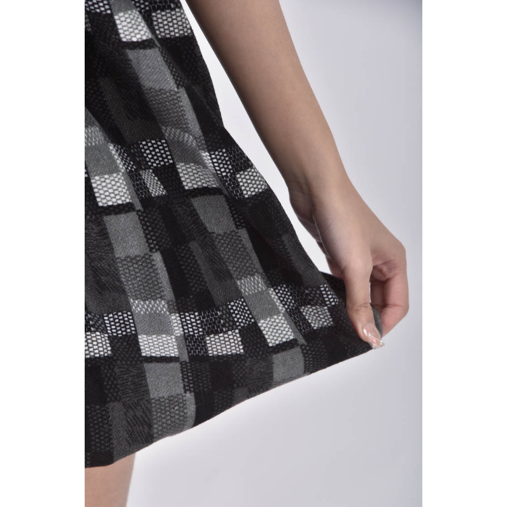(XS（含）以下) h s popular dress格紋灰色洋裝二手衣, , large