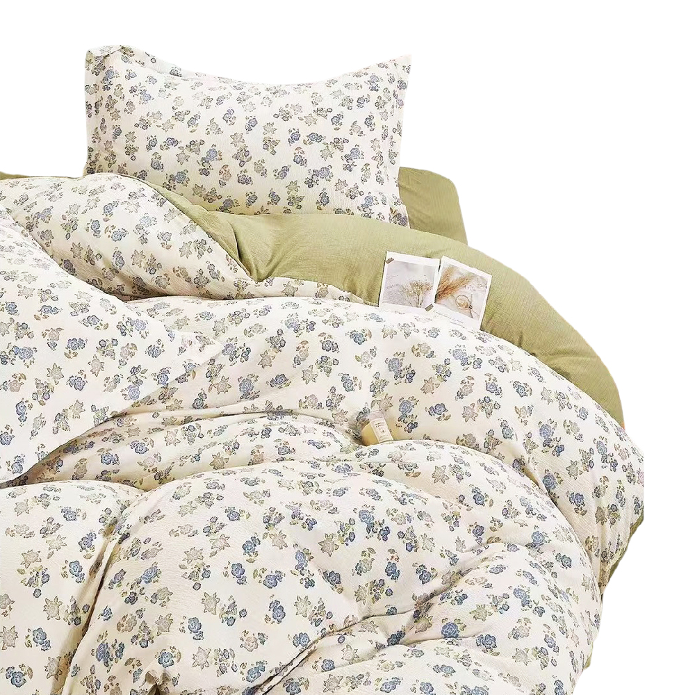 OLuLu Korean Style Double-Sided Crepe Gauze Cloud Velvet Graphene Washed Comforter(180x210cm), , large