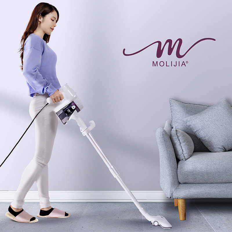 【MOLIJIA】6-Piece Home Cleaning Set - Handheld Corded Vacuum Cleaner for Dirt and Mites - Snow White & Purple, , large