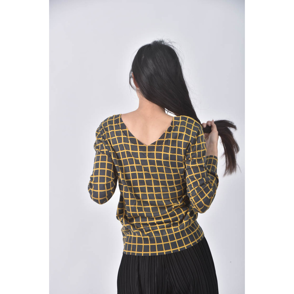 (M) 純棉黃色長袖上衣二手衣, , large