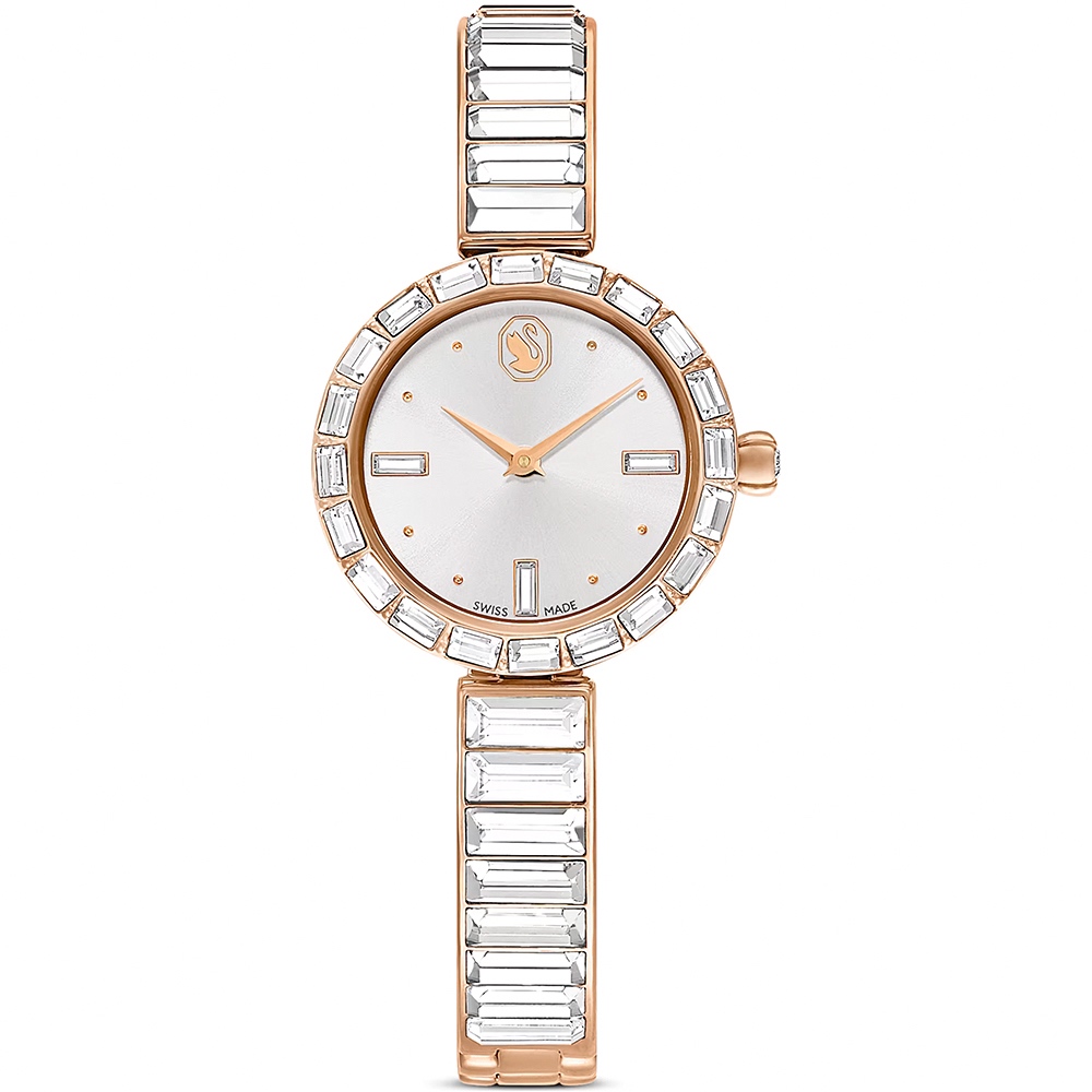 SWAROVSKI 施華洛世奇 Matrix Bangle 方形切割水晶手鐲式手錶 女錶-25mm(5677484), , large