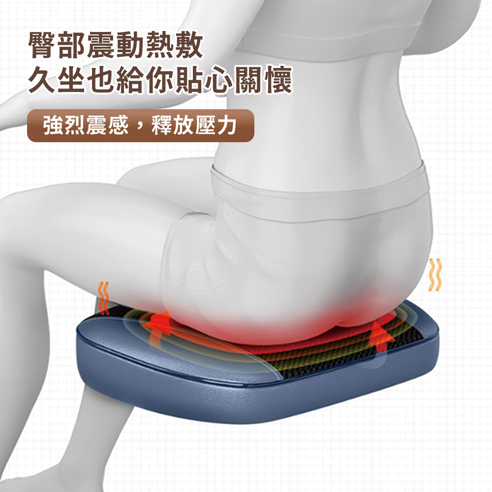 【NOVICE 諾維斯】旗艦款全自動背部五點按摩熱敷椅墊SB-A11, , large