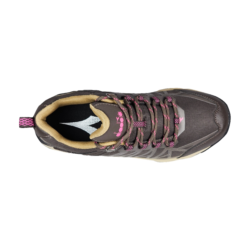 DIADORA迪亞多那 防潑水戶外越野鞋 女運動鞋 登山鞋 女鞋 防潑水 足弓支撐 緩衝 吸震 耐磨 防滑 紫 卡其, , large