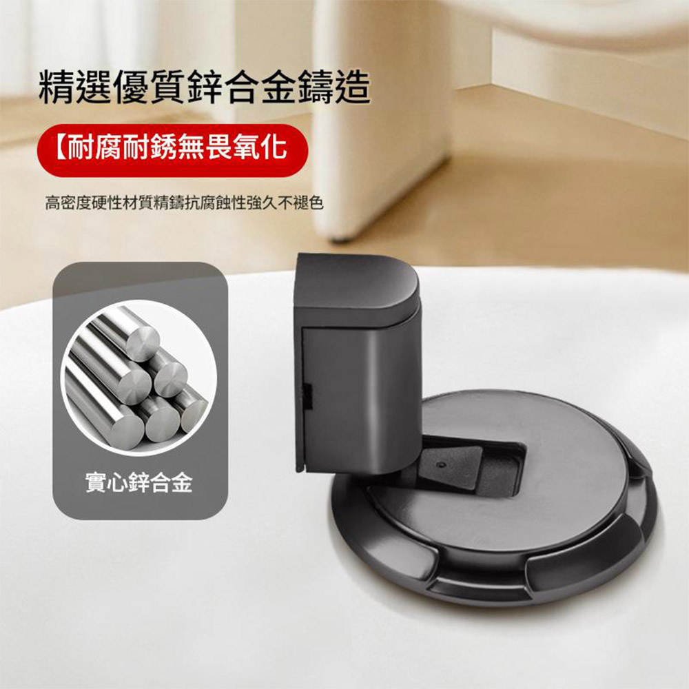 High-strength wind-resistant mechanical doorstop - Black, , large