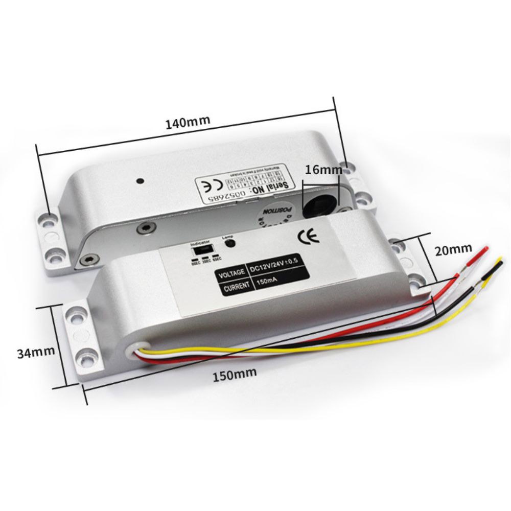 Surface-mounted access control lock with anode (power off unlocking), , large